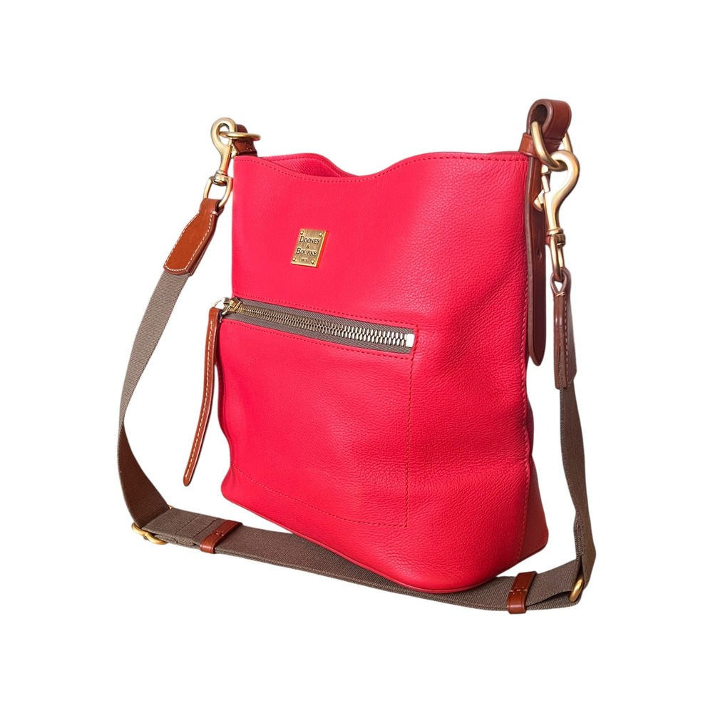 Dooney & Bourke Pebble Grain Small Kiley Crossbody Red Leather Bag‎ - Picture 7 of 16